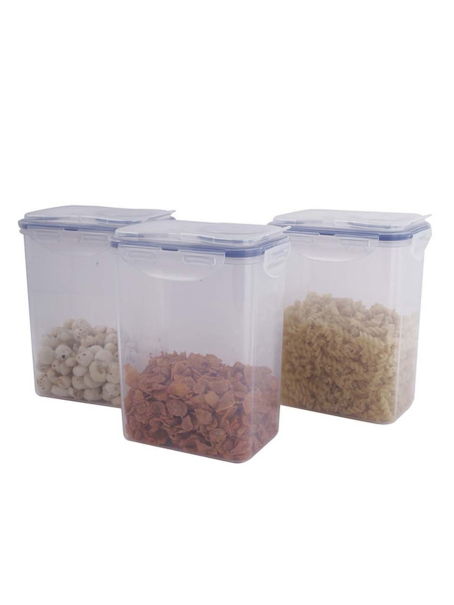 Lock & Lock Transparent Plastic 10.8 cm Food Storage Container (1.8 L) - Set of 3