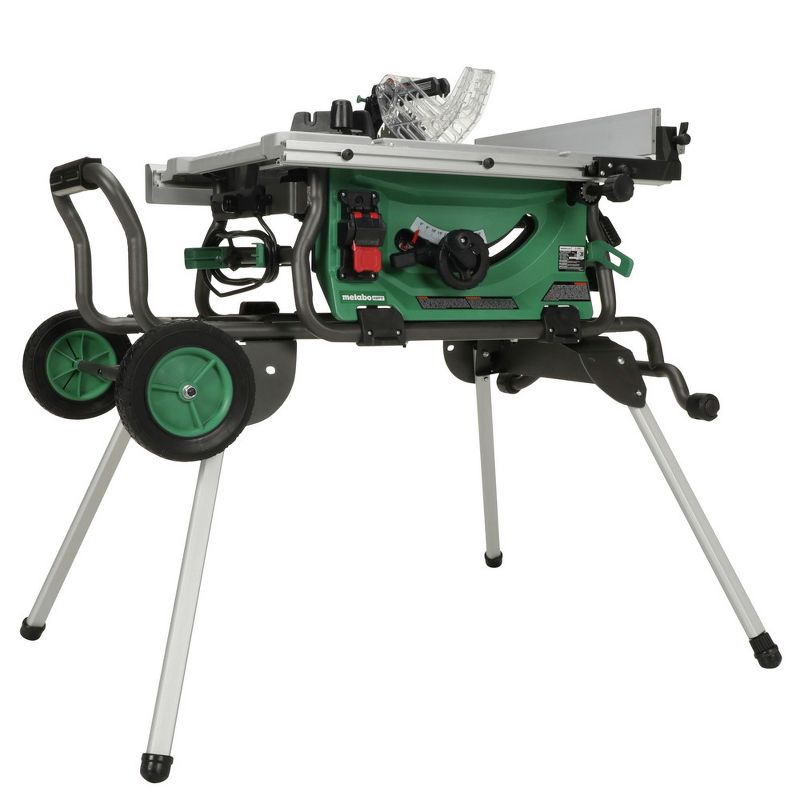 Metabo HPT C10RJSM 15 Amp 10 in. Corded Table Saw with Fold and Roll Stand