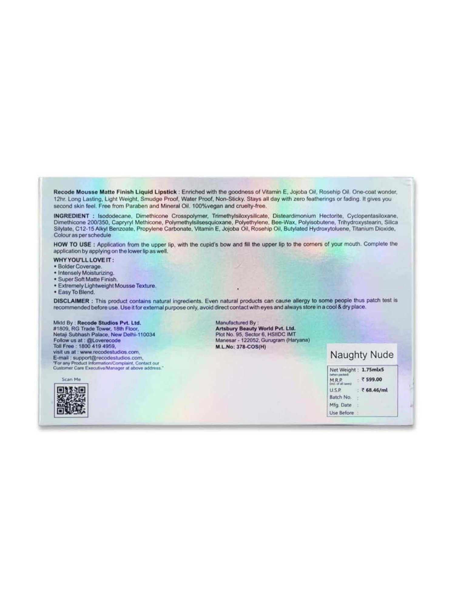 RENEE Stay With Me Matte Lip Color Thirst For Wine - 5 ml