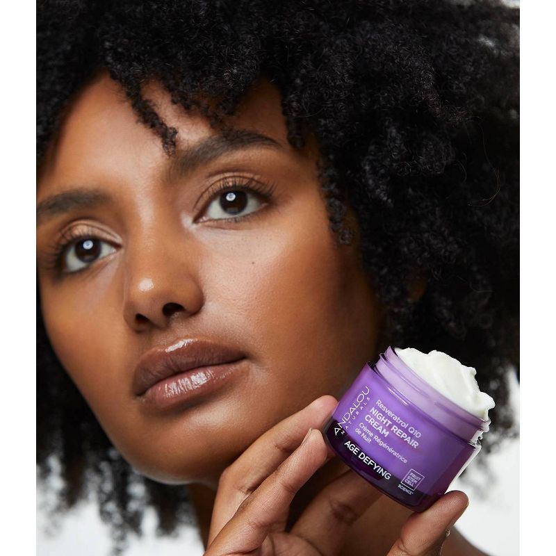 Andalou Naturals Resveratrol Q10 Night Repair Cream - 1.7 Oz