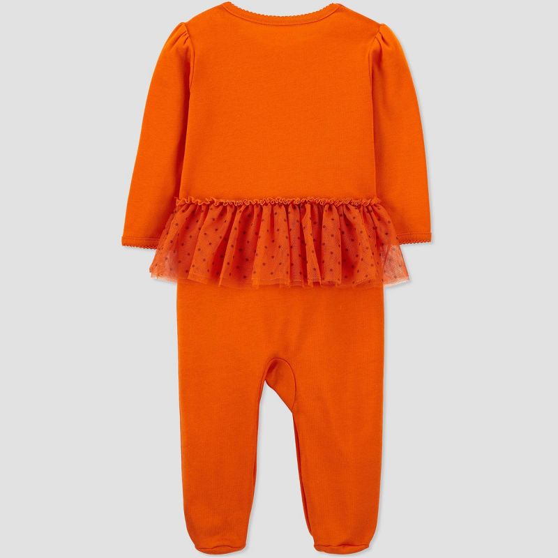 Baby Girls' Halloween Pumpkin Tutu Sleep N' Play - Just One You® made by carter's Orange 3M