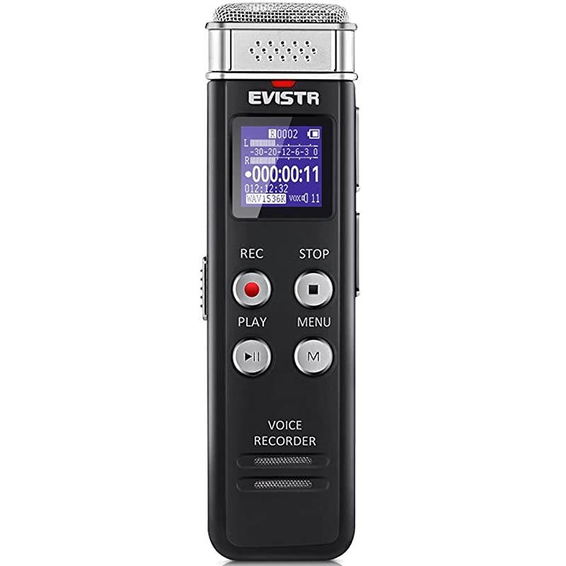 16GB Digital Voice Recorder Voice Activated Recorder with Playback Upgraded Small Tape Recorder for Lectures Meetings Interviews Mini Audio Recorder USB Charge MP3