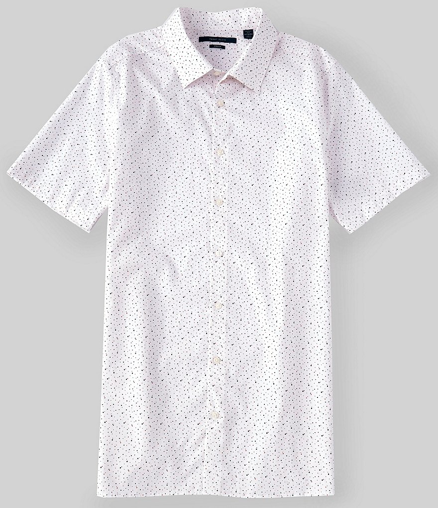 Visconti Big & Tall Check Skulls Print Long-Sleeve Woven Shirt