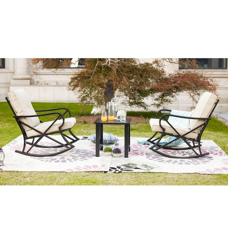 3pc Rocking Chair Patio Seating Set - Patio Festival