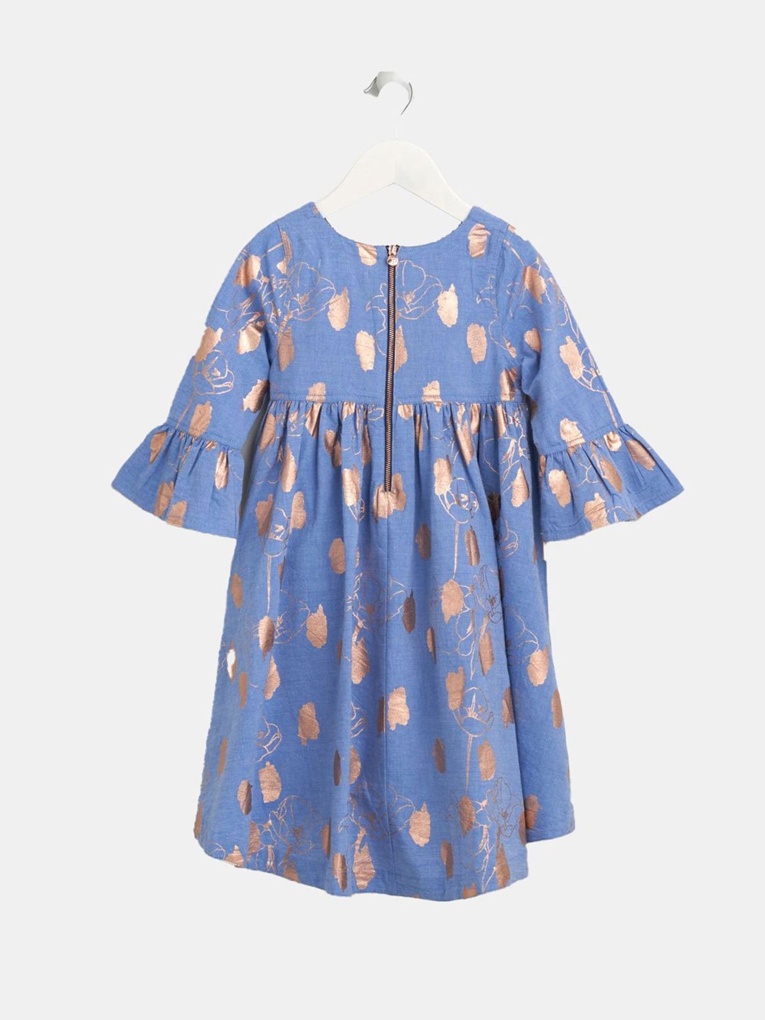 Angel & Rocket Kids Blue Printed Dress