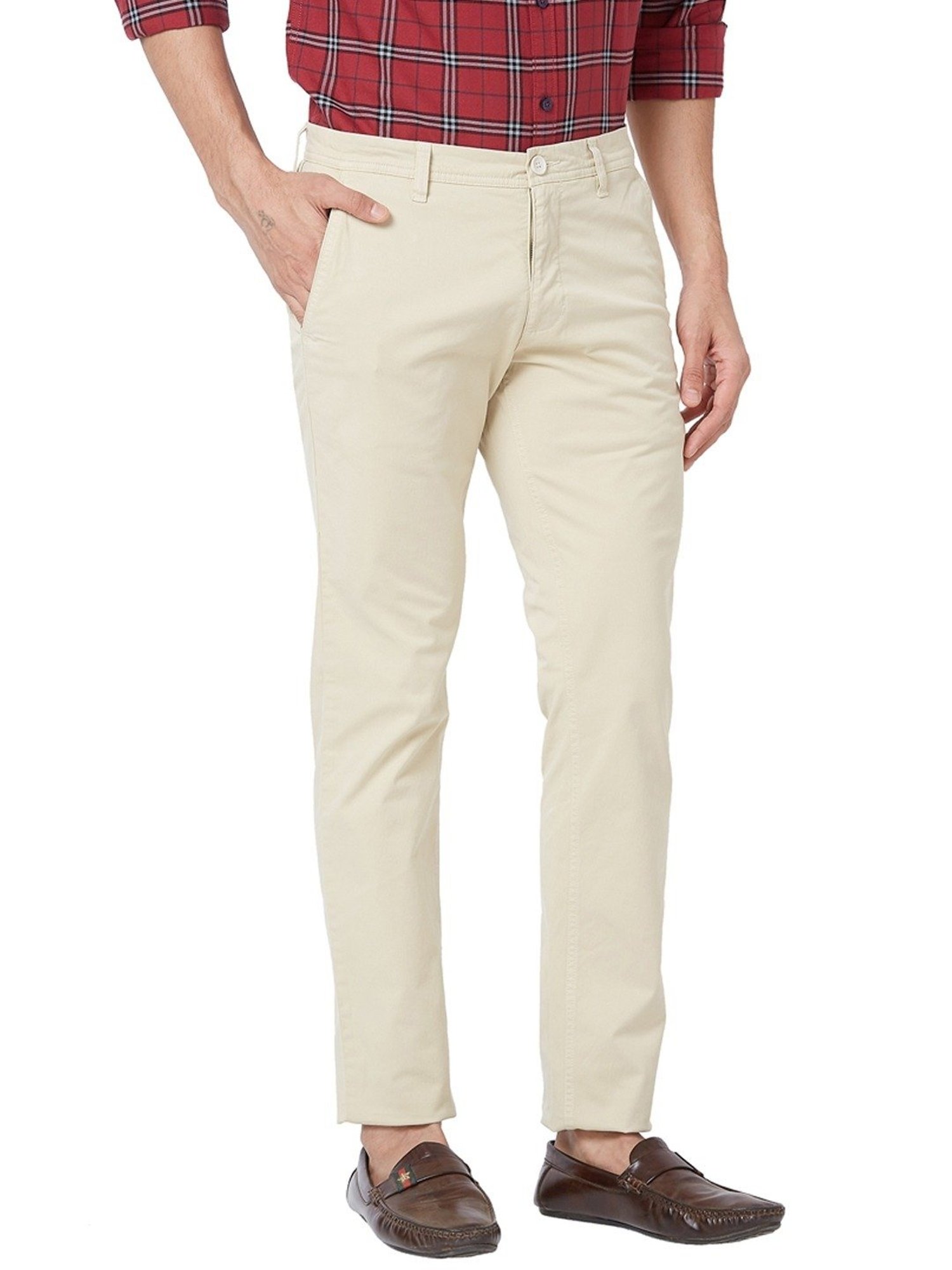 Parx Light Stone Tapered Fit Trousers