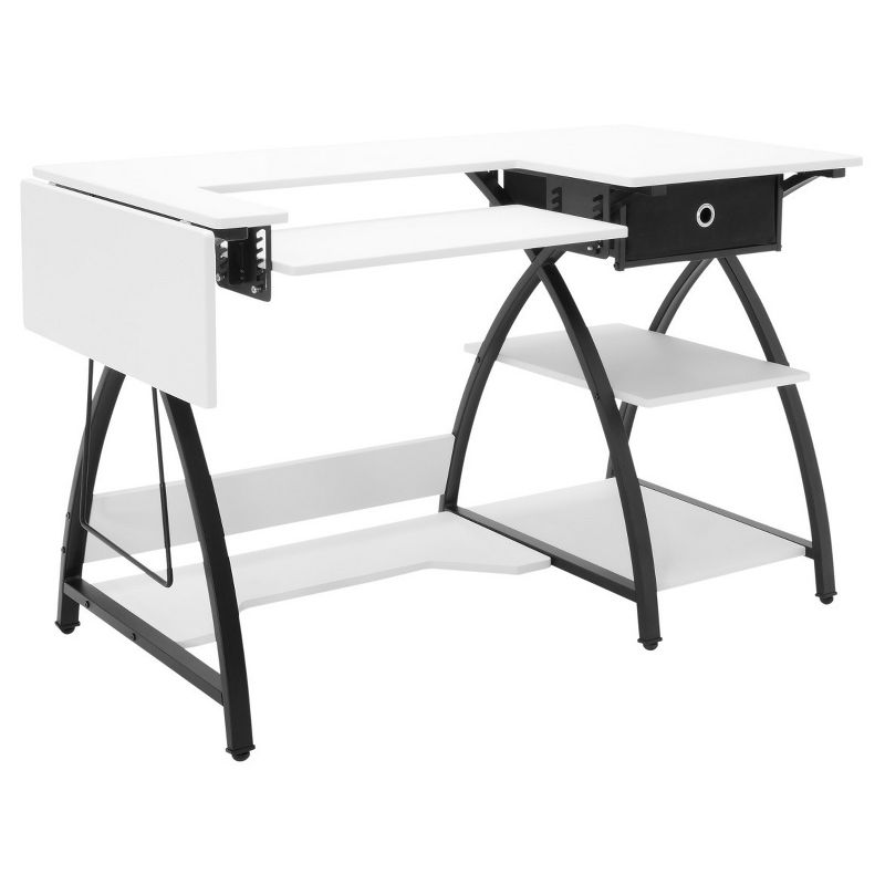 Sew Ready Comet Hobby And Sewing Desk Black/White - Studio Designs