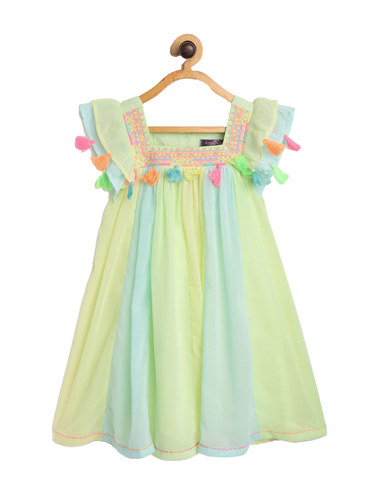 Nauti Nati Kids Multicolor Embroidered Dress