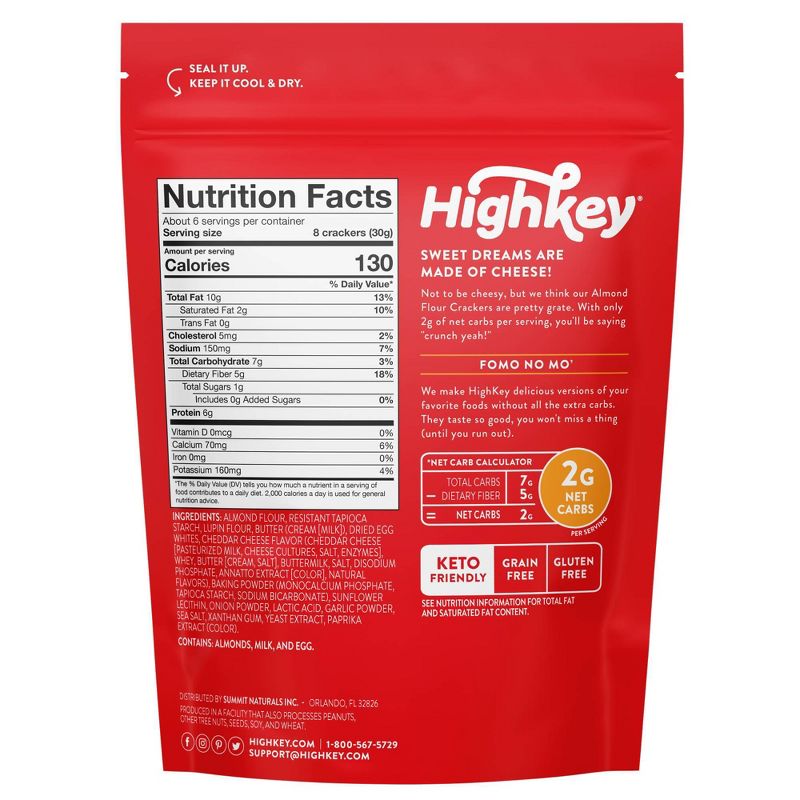 HighKey Cheddar Crackers - 2oz