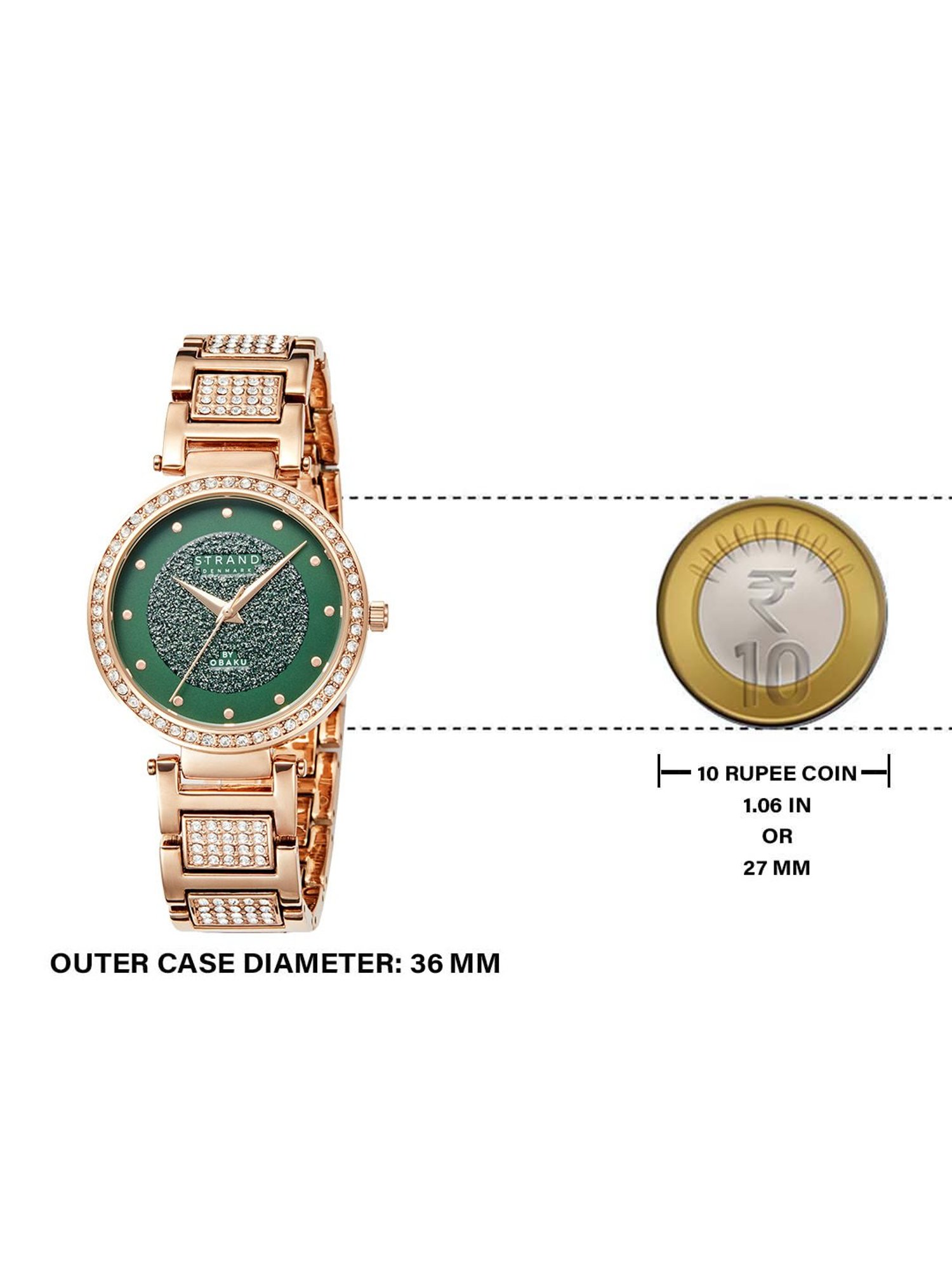 Strand By Obaku S713LXVESV-DB Brooke Mint Analog Watch for Women