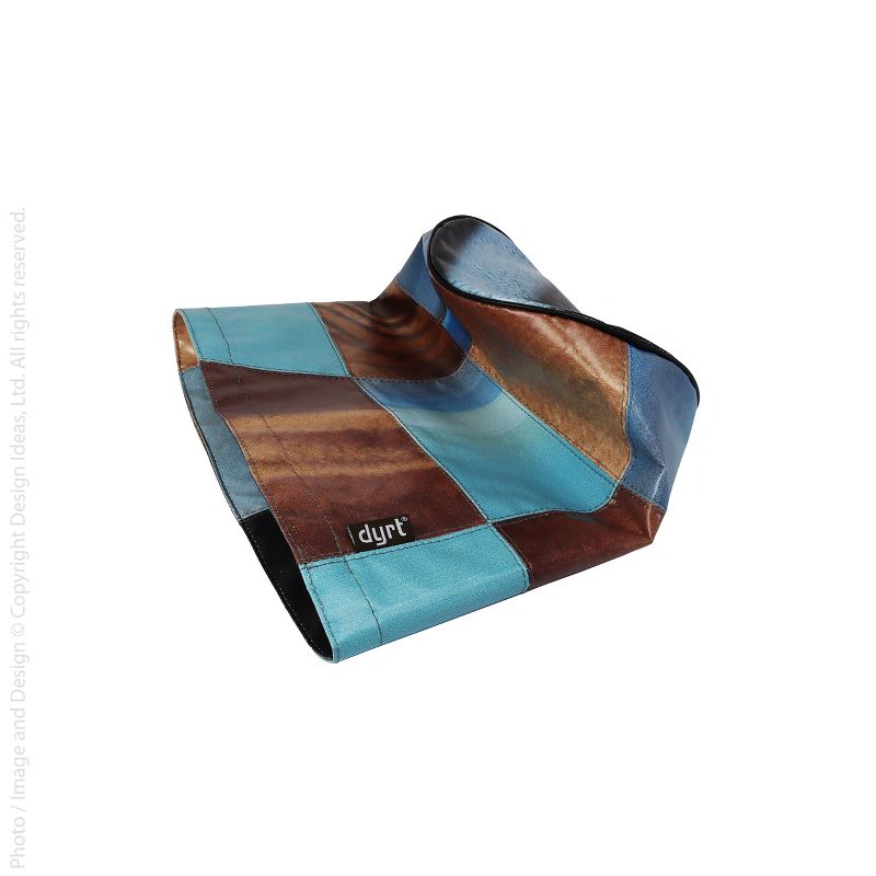 Design Ideas Billboard Waste Basket - Recycled Vinyl Billboard Garbage Can - Multicolor, 11" x 11" x 13"