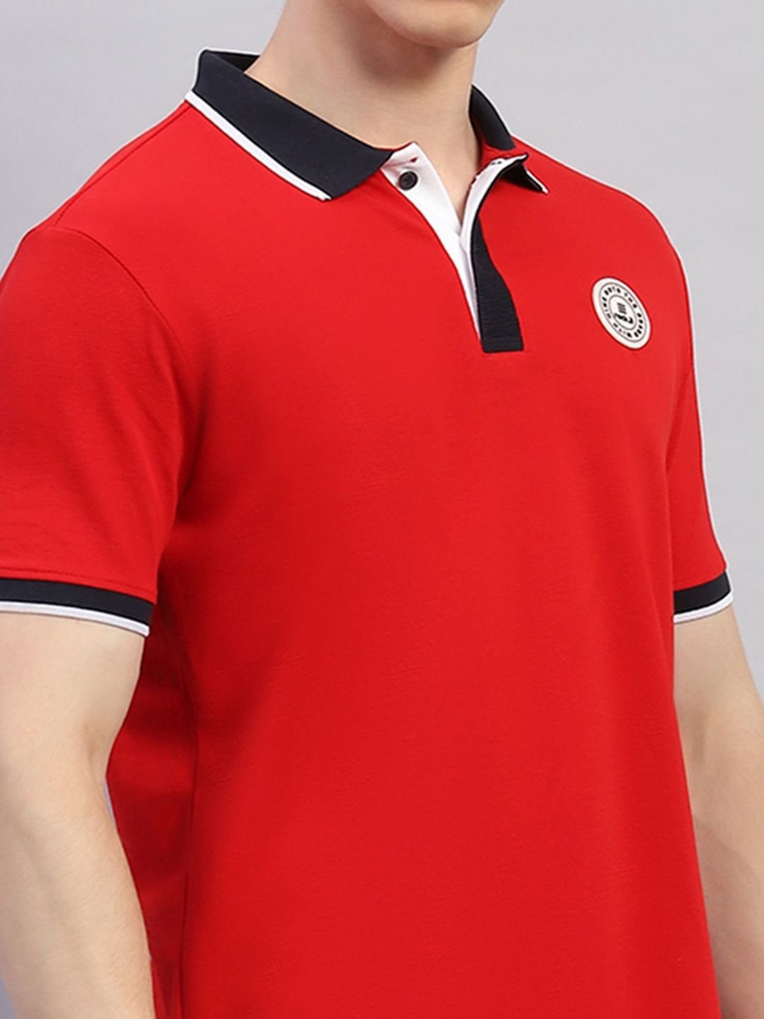 Rock.It Red Cotton Regular Fit Polo T-Shirt