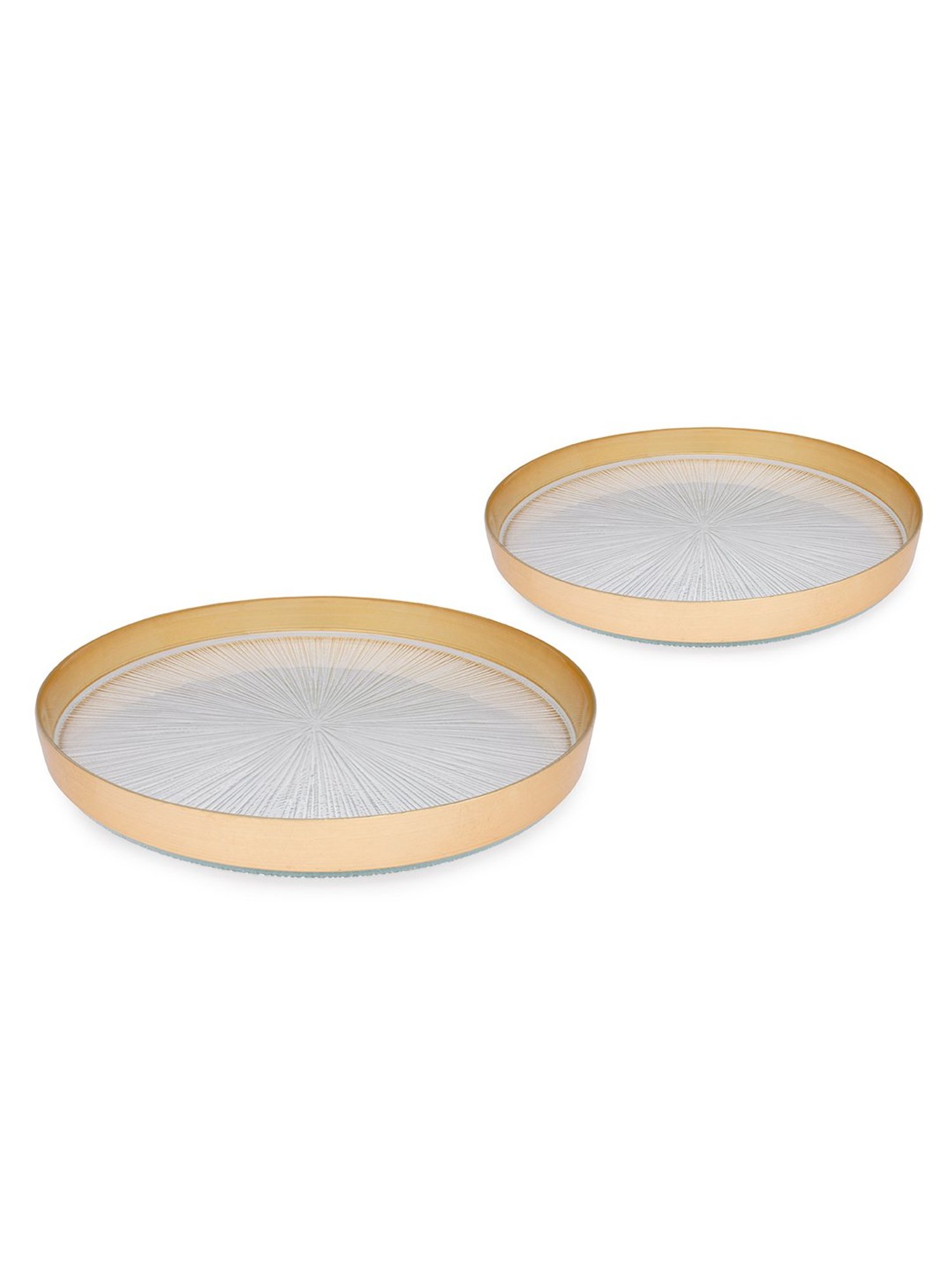 Pure Home and Living Transparent Glass Textured Dinner Plates