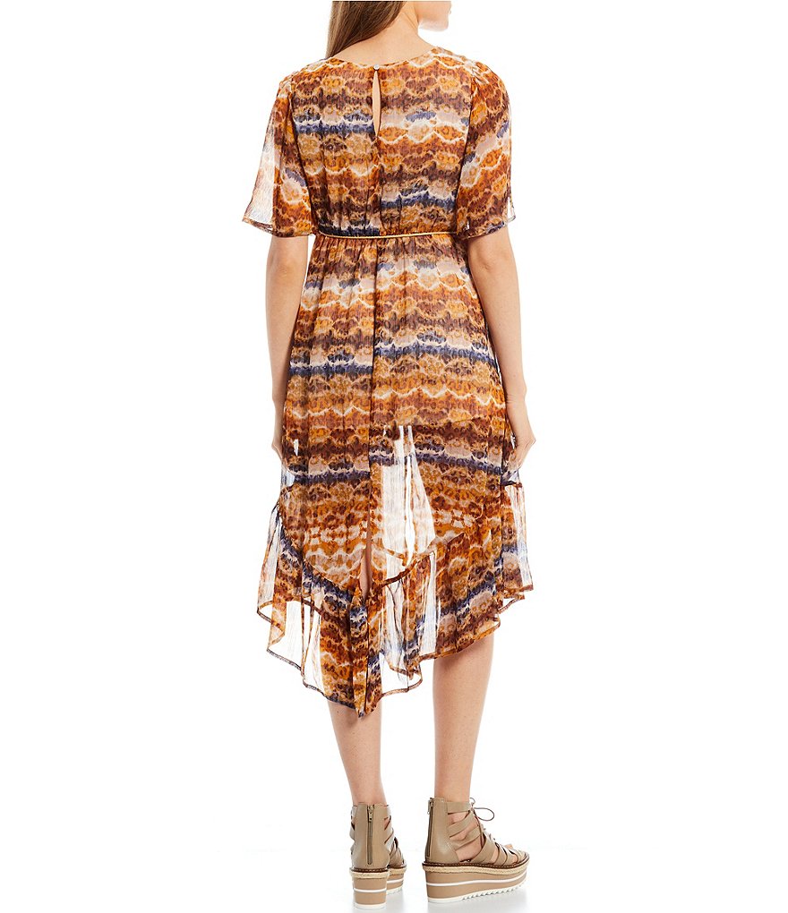 June & Hudson Dolman Sleeve Printed Midi Dress