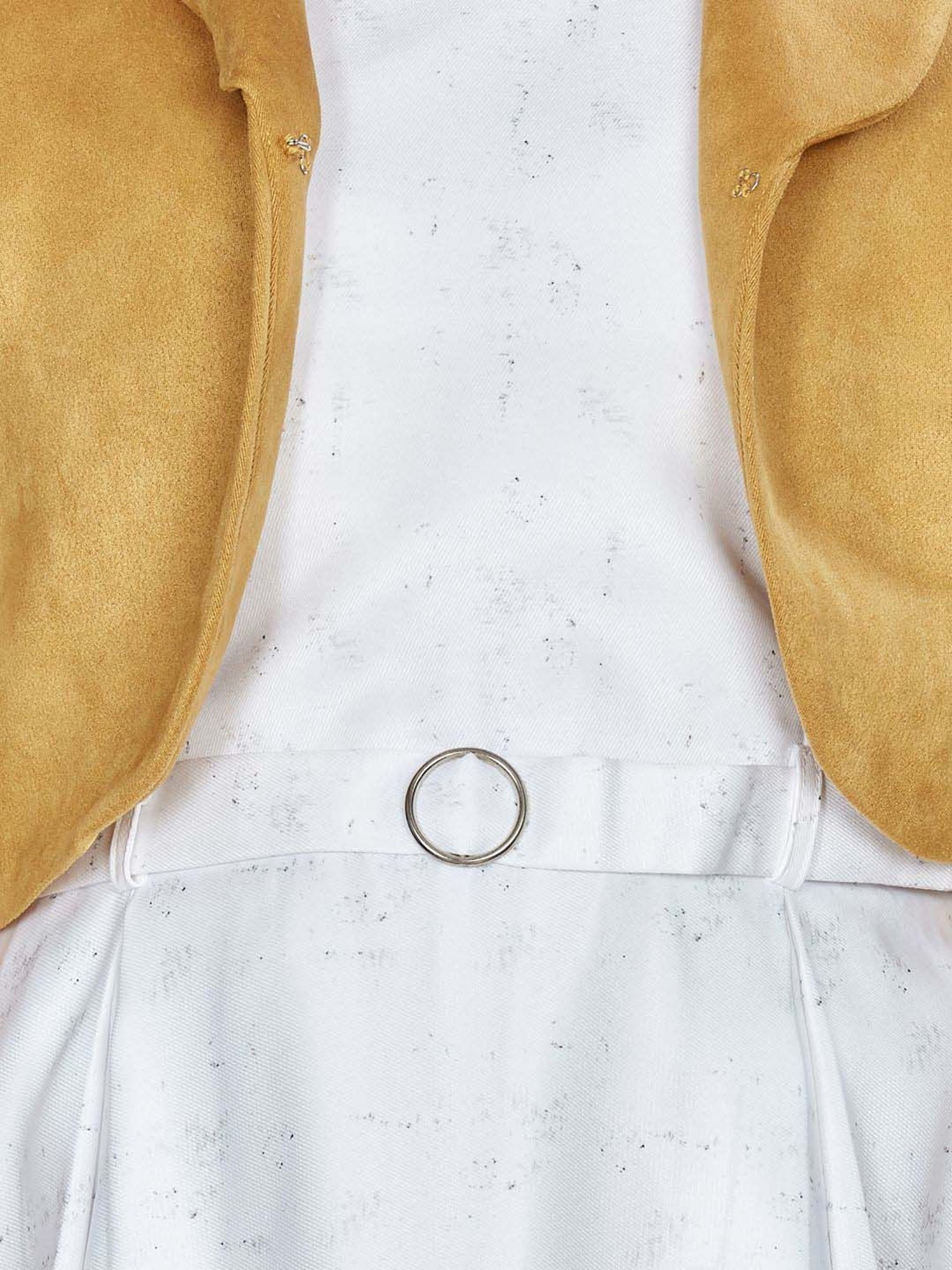 Peppermint Girls Mustard & Blue Printed Dress