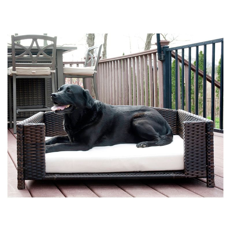 Iconic Beds for Dogs and Cats - Rattan Rectangular Sofa - Brown
