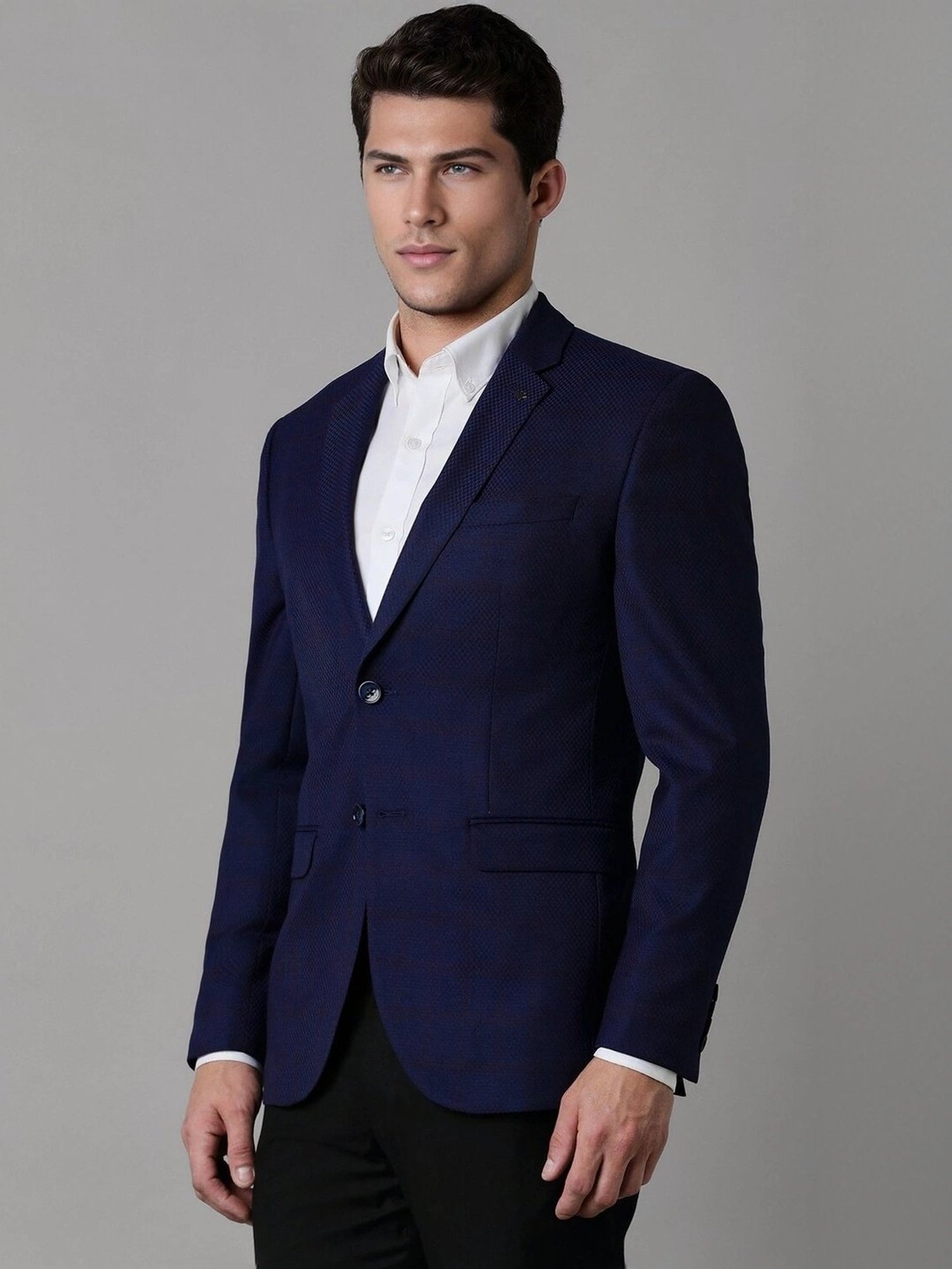 Vastramay Black Regular Fit Blazer