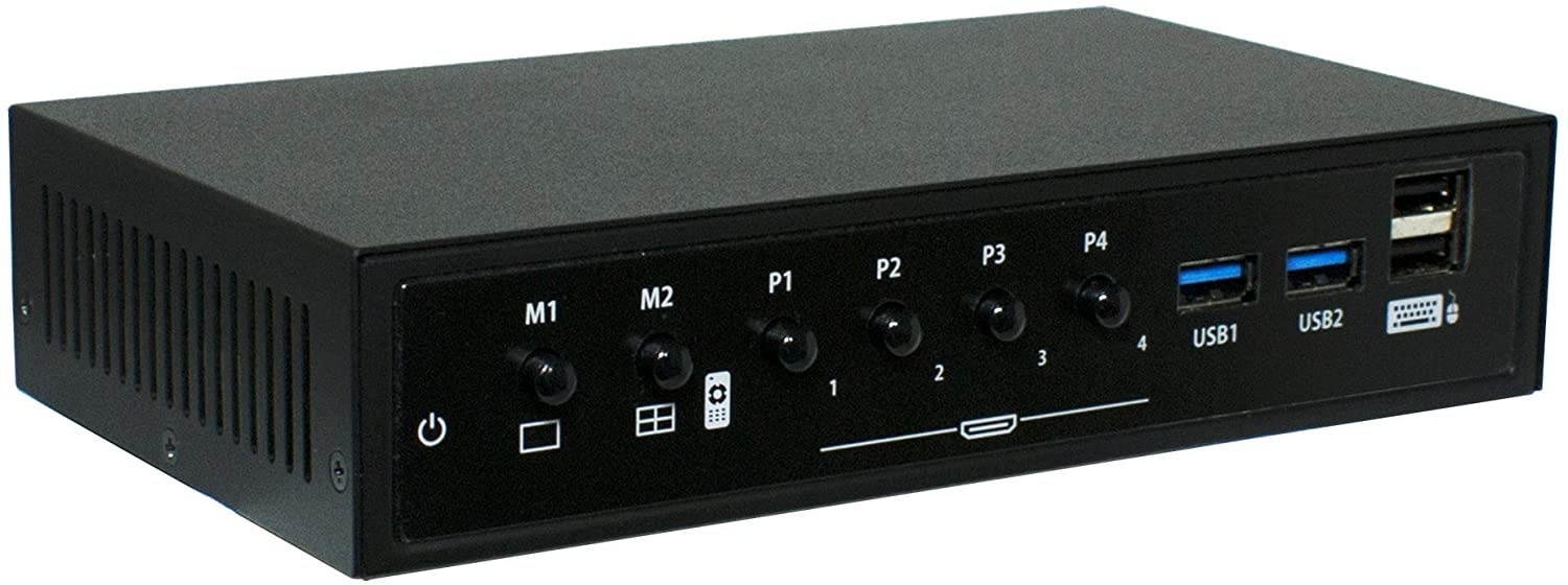HornetTek Quad HDMI 1080P/60FPS Multiview Switcher USB 3.0 Super KVM