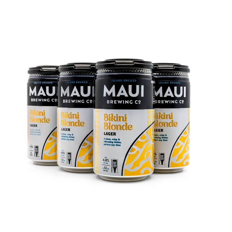 Maui Bikini Blonde Lager Beer - 6pk/12 fl oz Cans