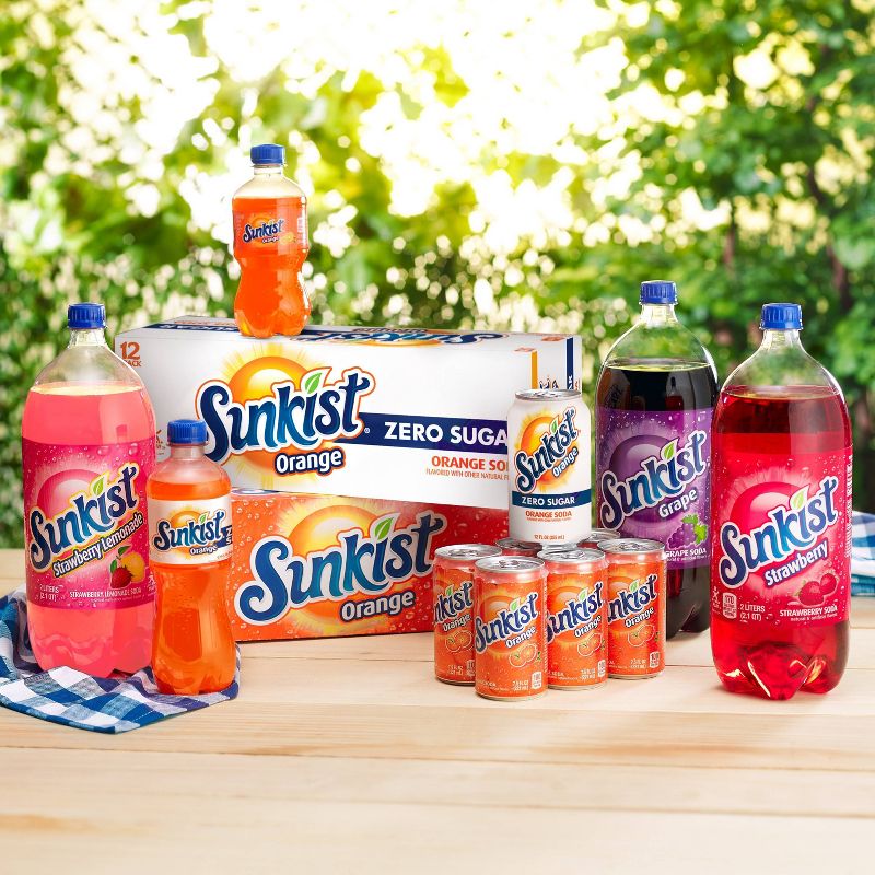Sunkist Zero Sugar Orange Soda - 20 fl oz Bottles