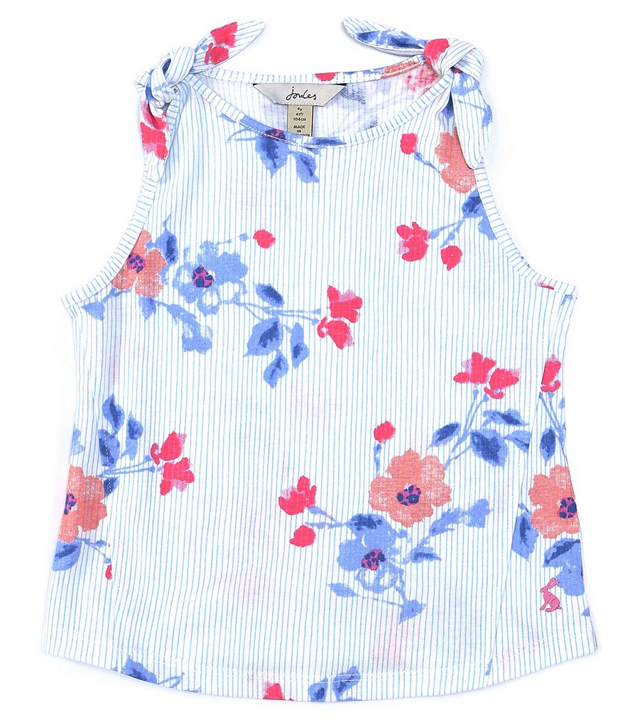 Joules Little/Big Girls 2-12 Iris Floral Stripe Tank Top
