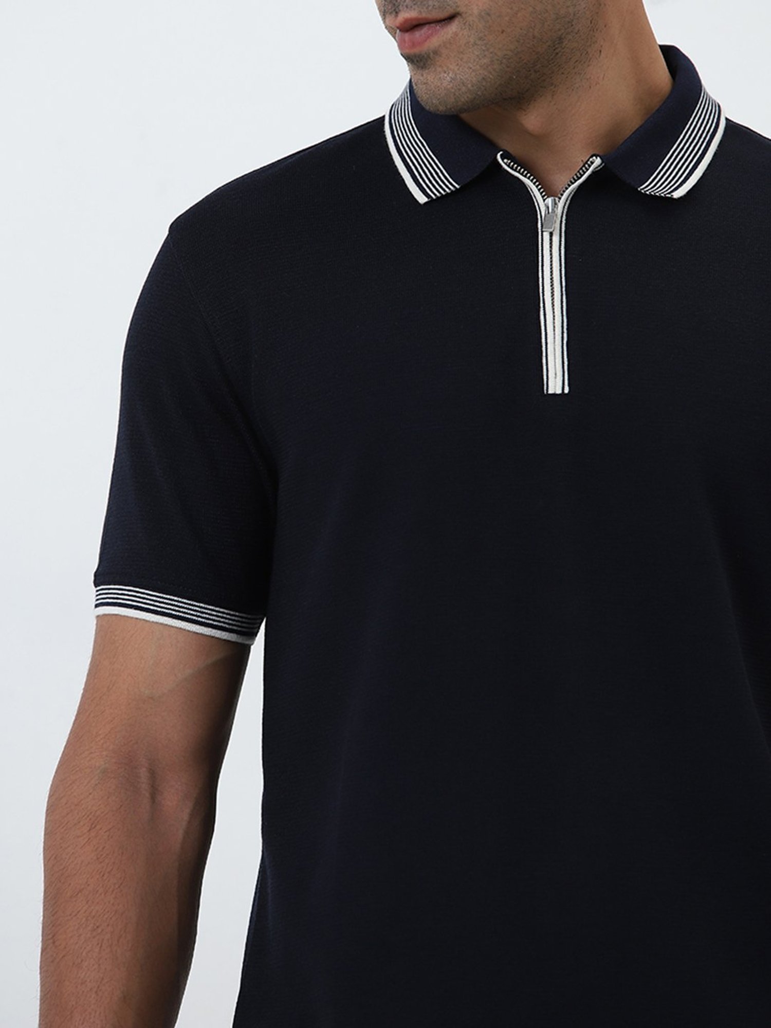 WES Casuals by Westside Navy Relaxed-Fit Polo T-Shirt