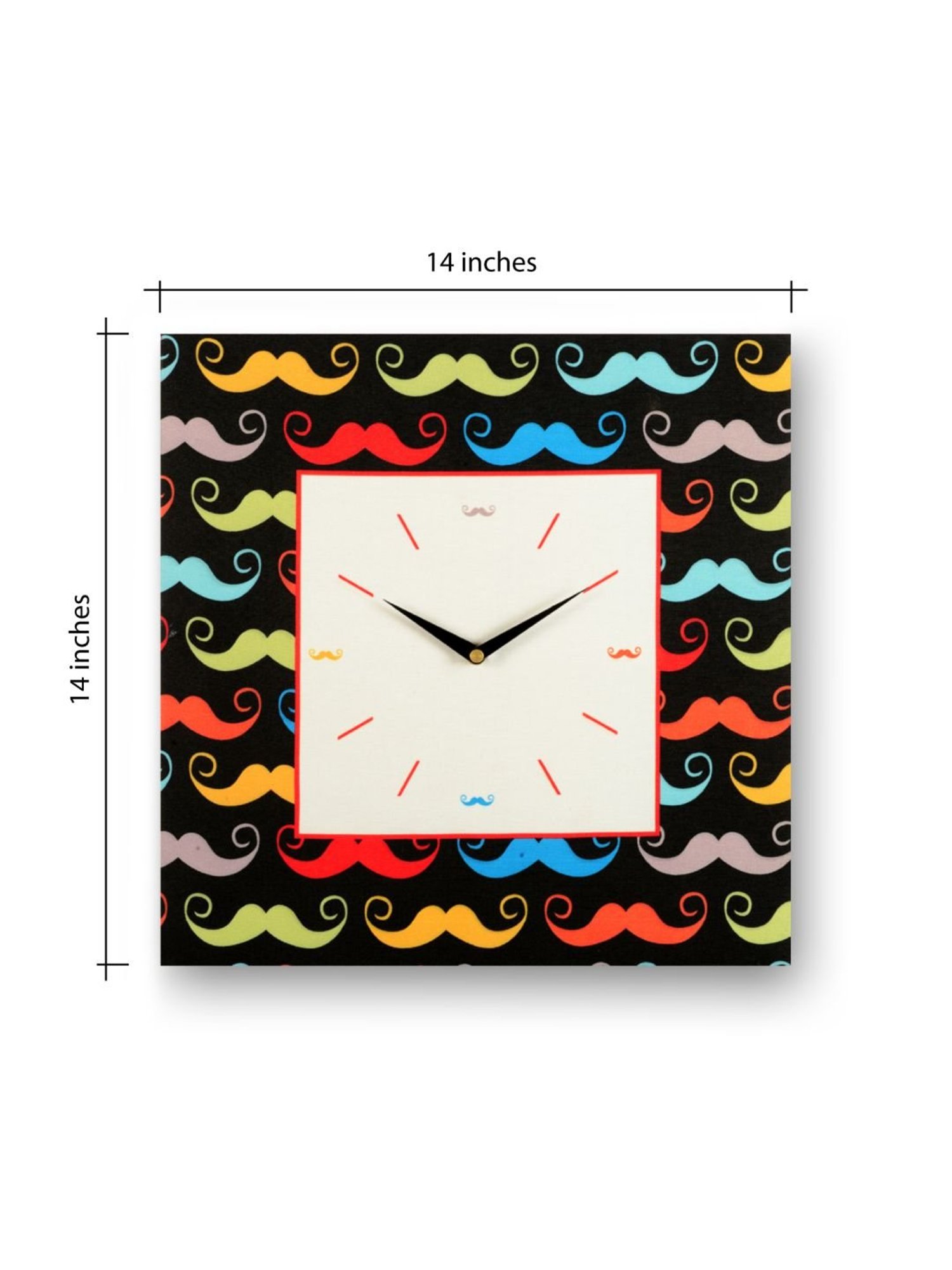 SEJ by Nisha Gupta White Framed Analogue Wall Clock - Set of 1