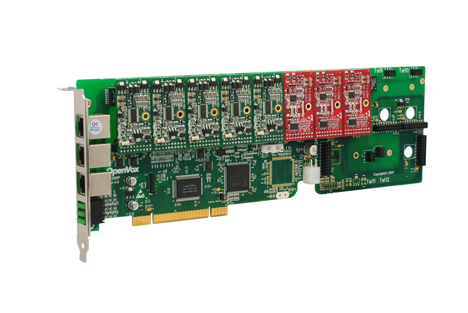 OpenVox A1200P0503 12 Port Analog PCI Base Card + 5 FXS + 3 FXO