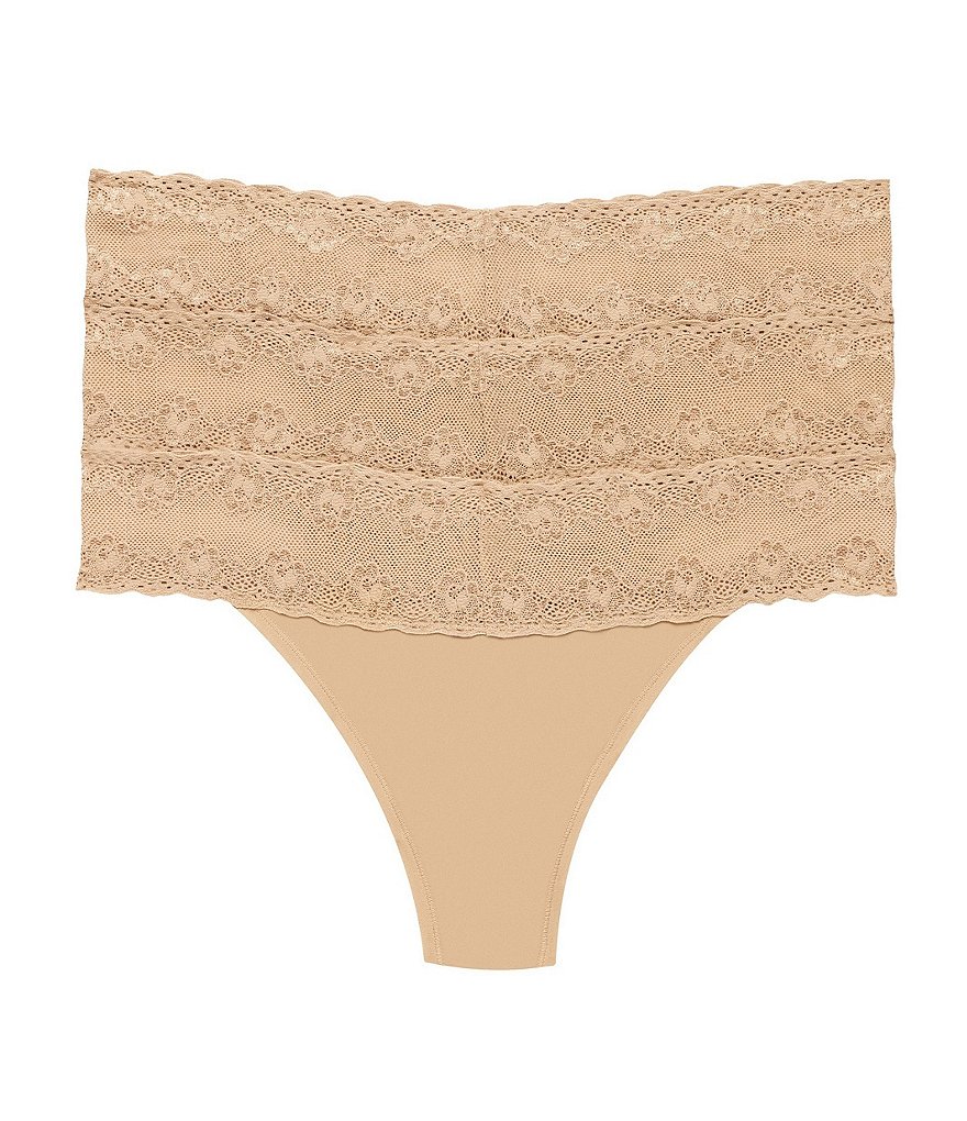 Natori Bliss Perfection Lace Trim Thong 3-Pack