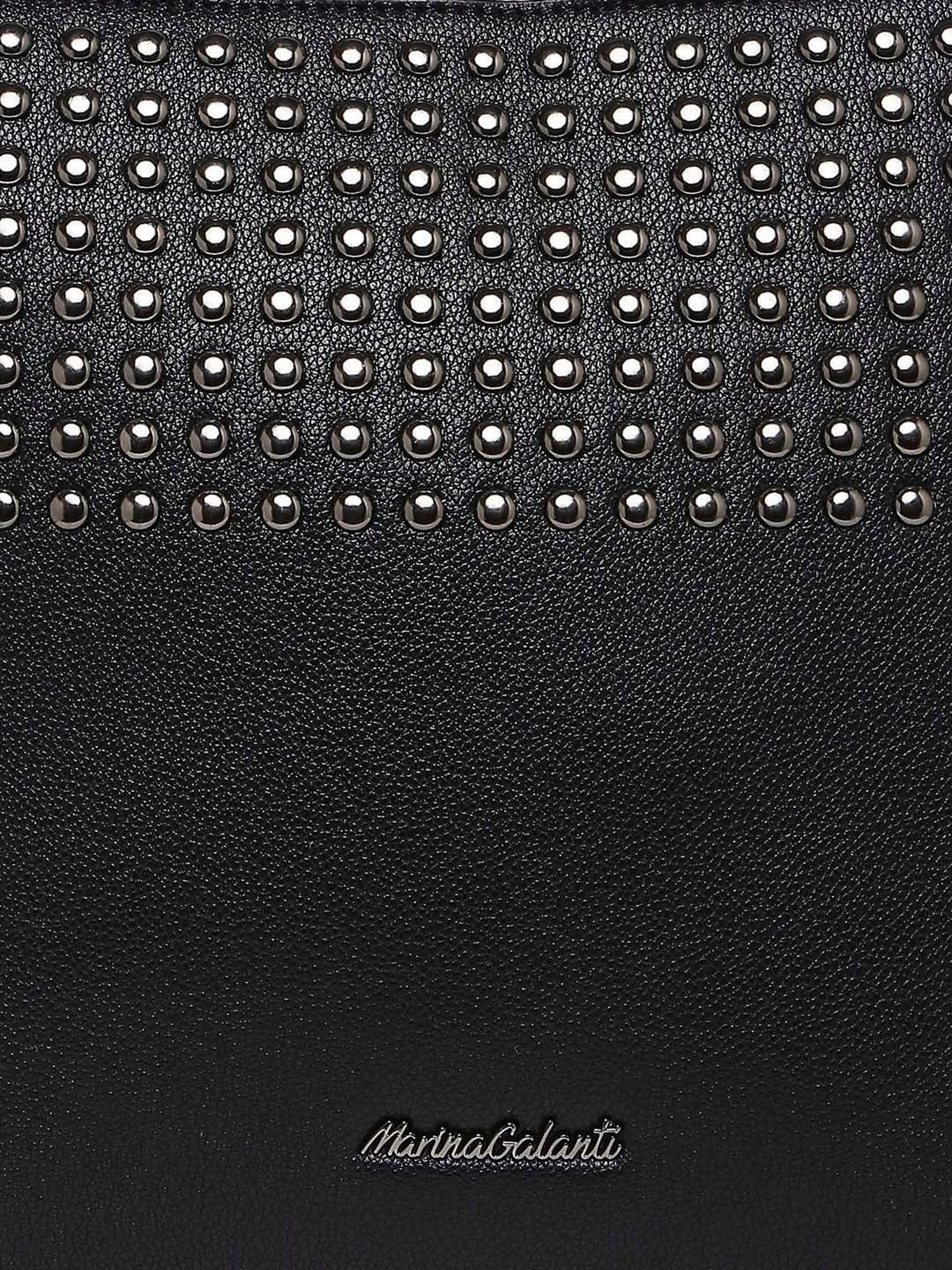 Marina Galanti Black Rivets Medium Tote Handbag