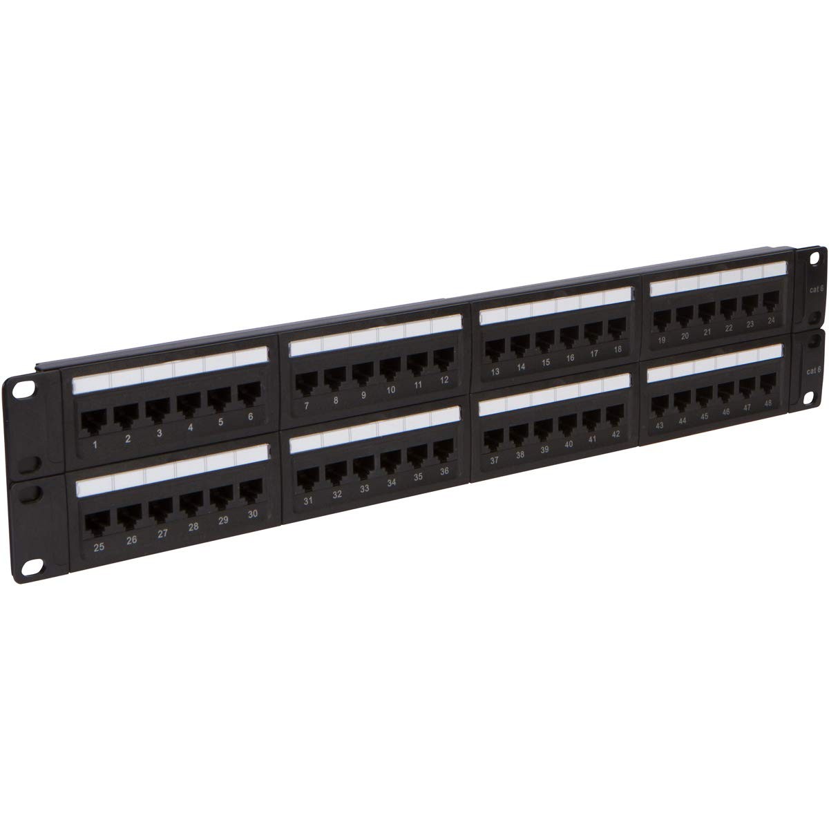 Buyer's Point 48 Port Cat6 RJ45 Patch Panel Rackmount or Wallmount with Punch Down Tool and Cable Management System , Server, Compatible with Cat 3/4/5/5e/6