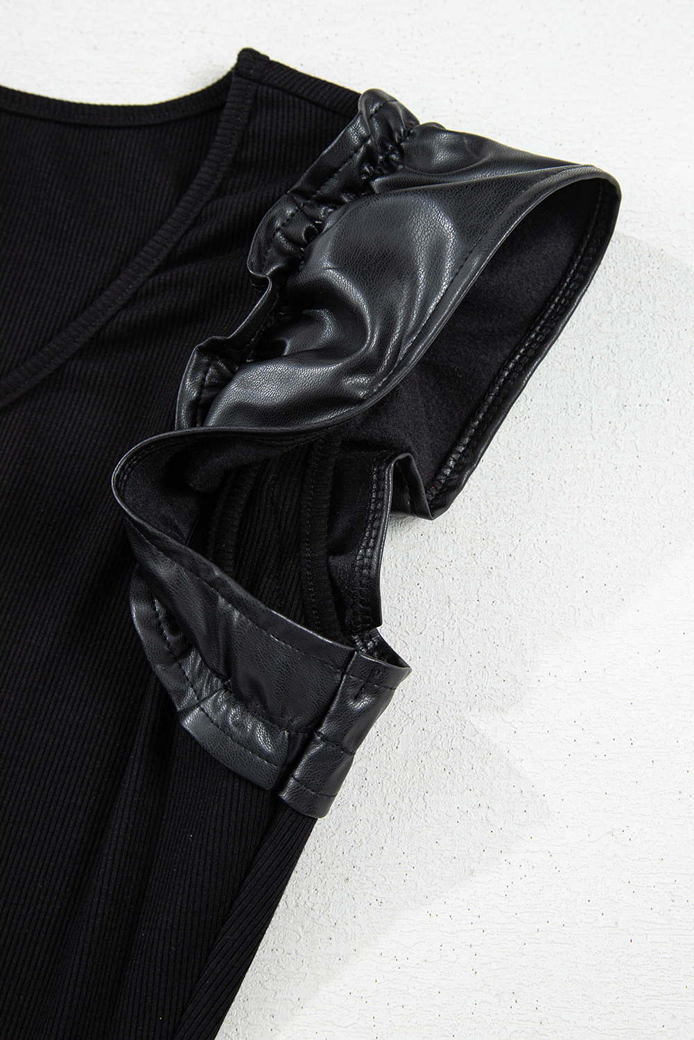 Rose Red Rhinestone Mesh Long Sleeve Bodysuit