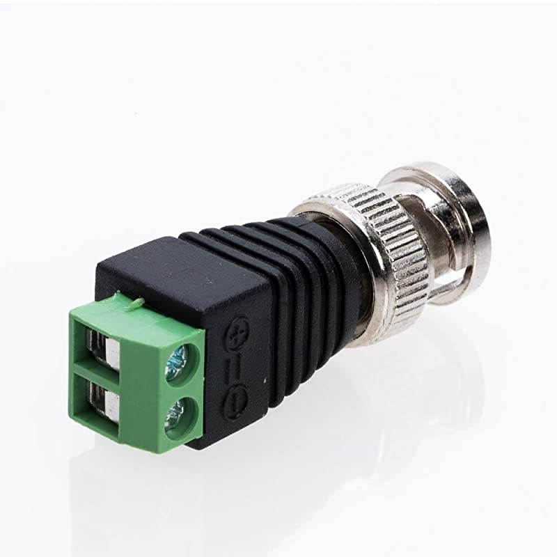 Male Balun Connector for Coax CAT5 to CCTV Surveillance Video Camera - Choose a Pack of 10/20/30/50/100 Units (30)