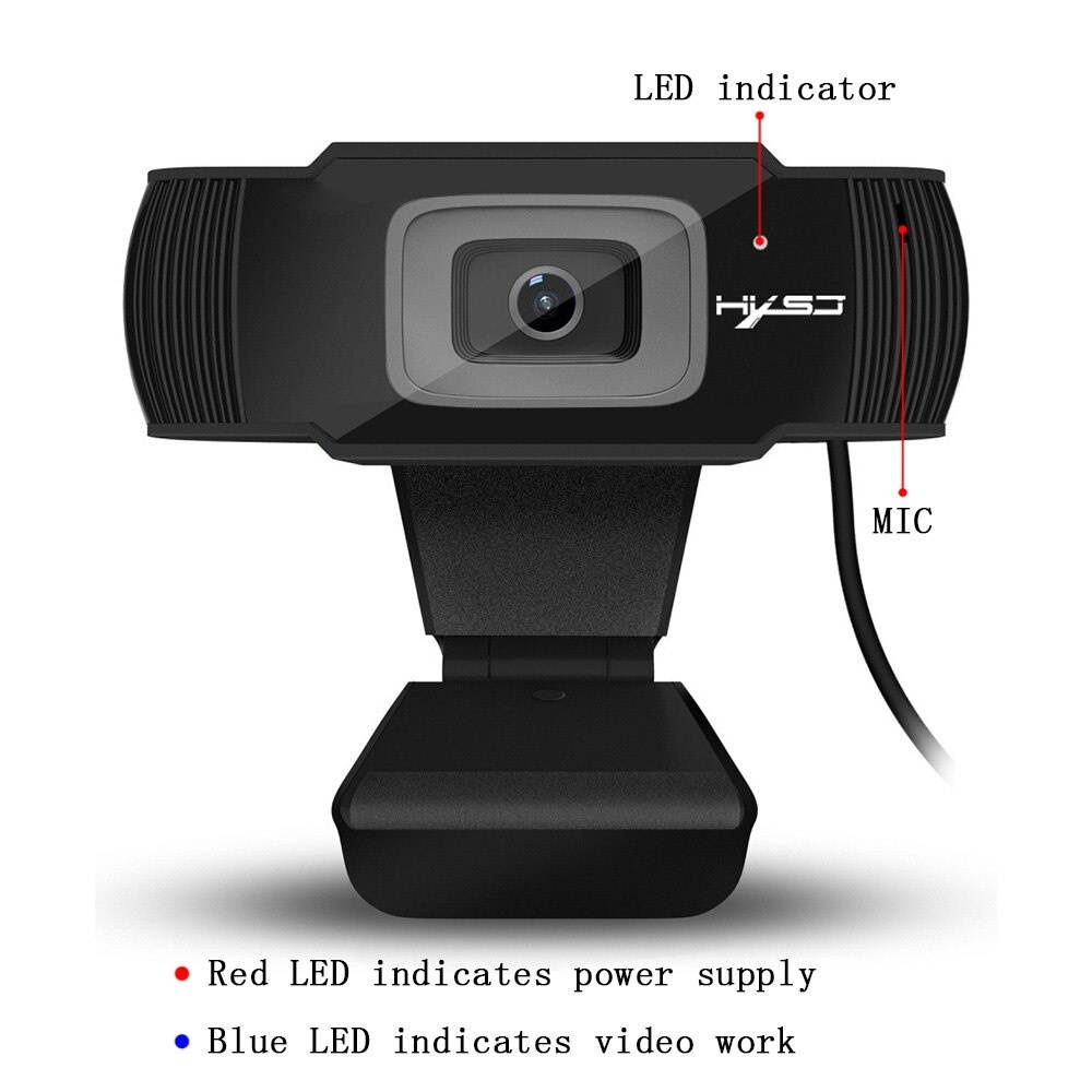Webcam 1080P Computer Camera with Privacy Cover USB Connection Built-in Noise-reduction Microphone for Live Video
