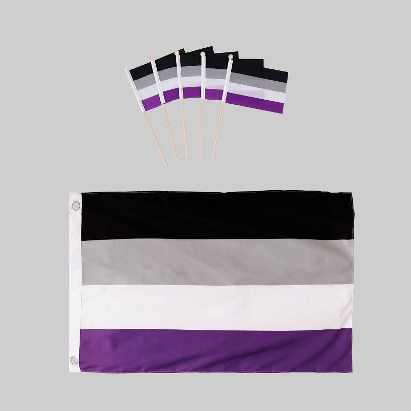 Large Flag with 5 Mini Flags Genderqueer - Bullseye's Playground™