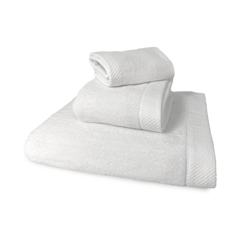 3pc Eco Melange Rayon from Bamboo Cotton Bath Towel Set Charcoal - BedVoyage