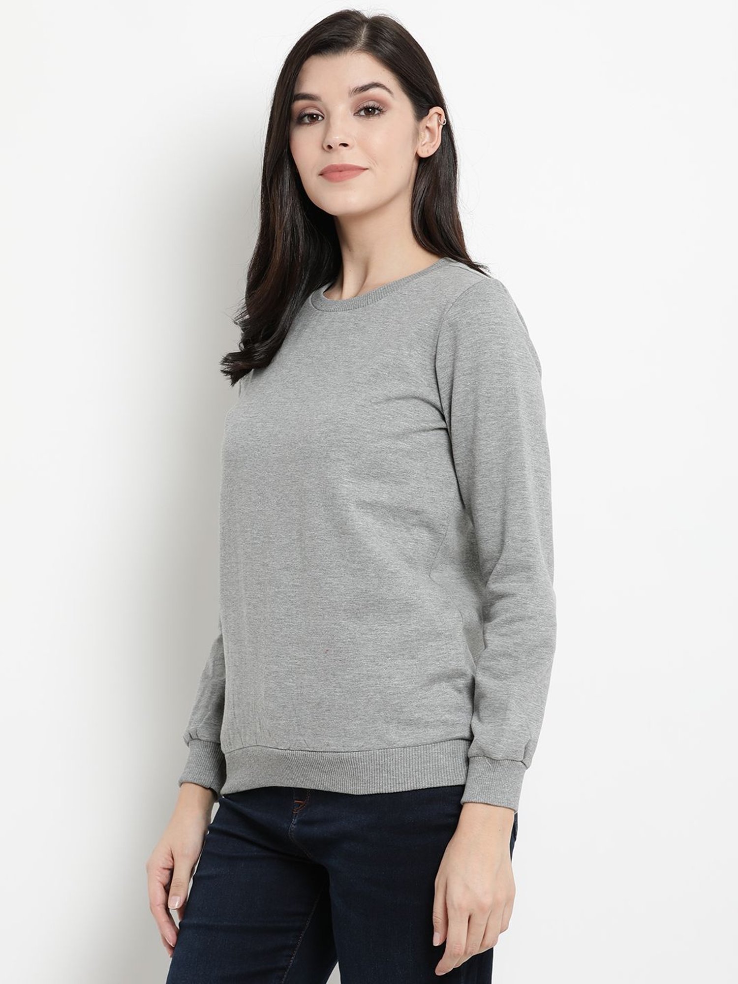 The Vanca Grey Textured Sweatshirt