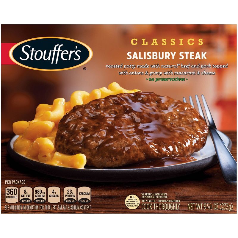 Stouffer's Homestyle Classics Frozen Salisbury Steak with Macaroni and Cheese - 9.625oz