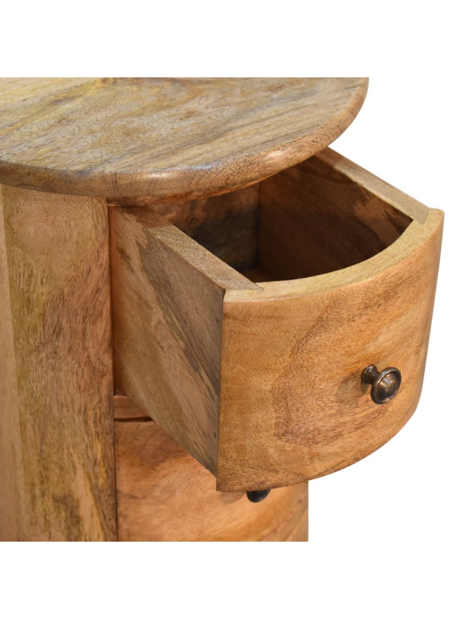 Artisan Furniture Mini Drum Brown Wood Chest