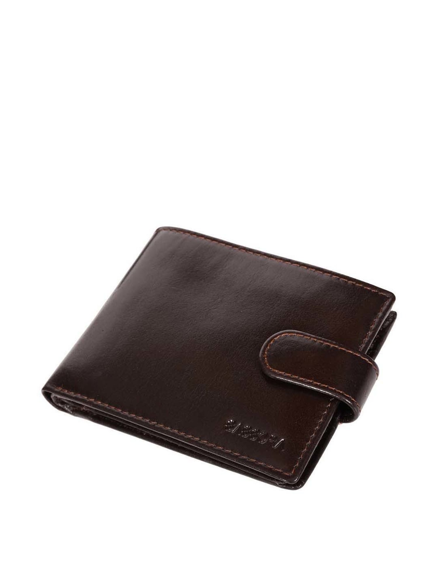 SASSORA Brown Casual Leather Rfid Bi-Fold Wallet for Men