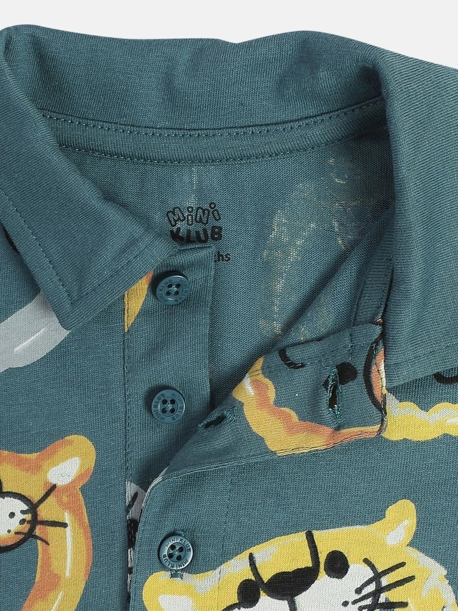 Ed-a-Mamma Baby Green Printed T-Shirt