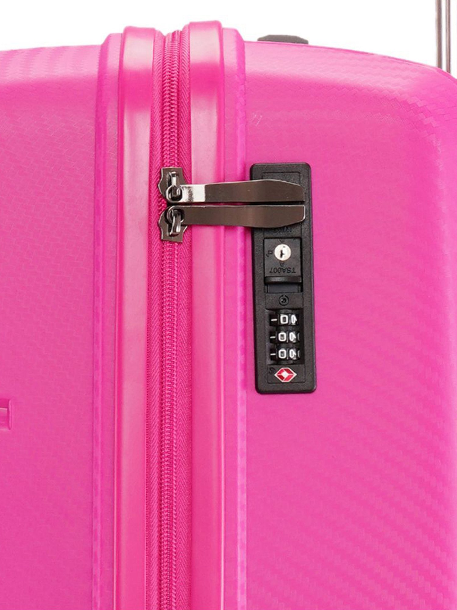 Swiss Brand Matterhorn Pink Textured Hard Large Trolley Bag - 29 cm