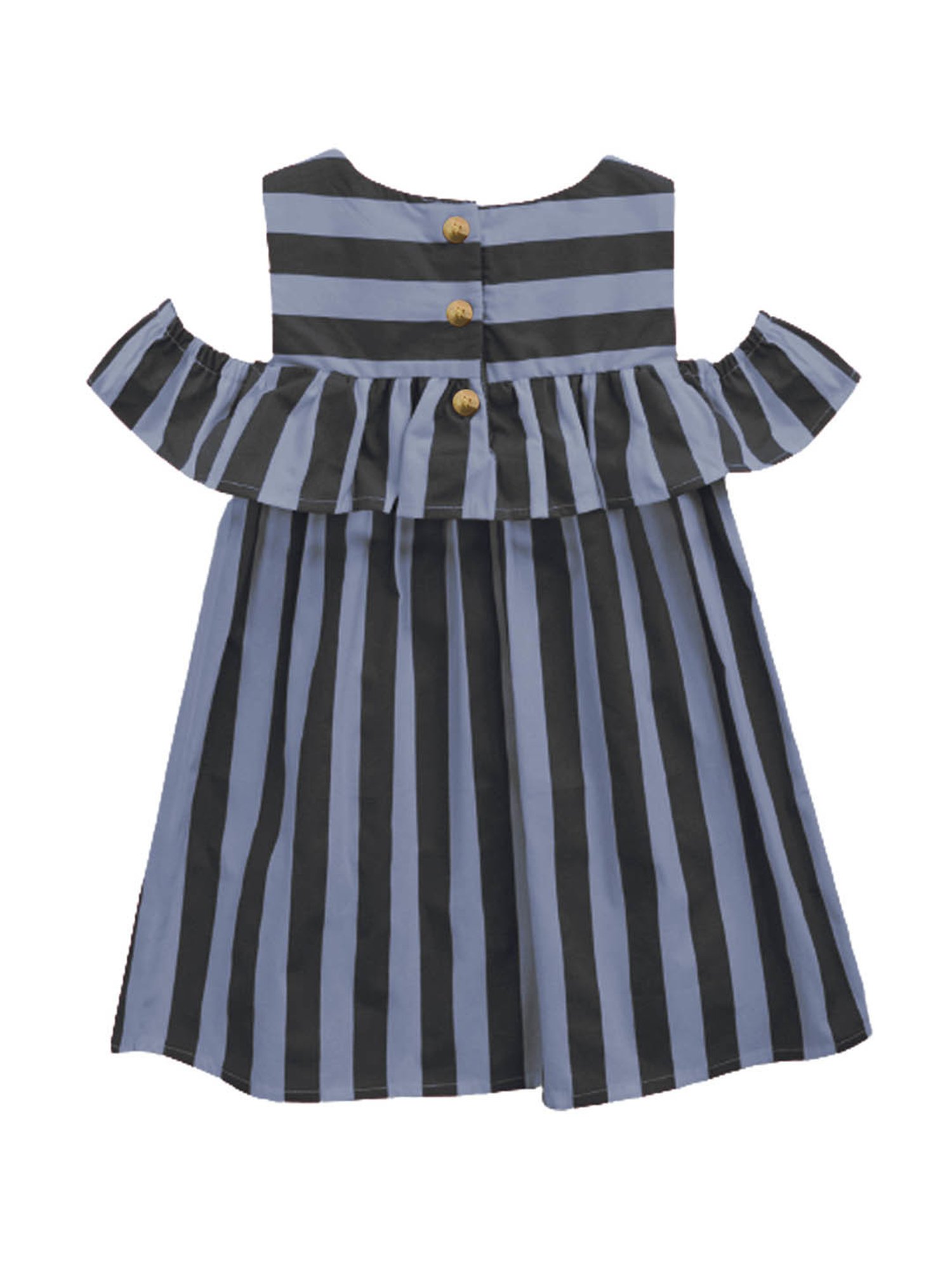 A.T.U.N. Charcoal Grey & Black Striped Dress