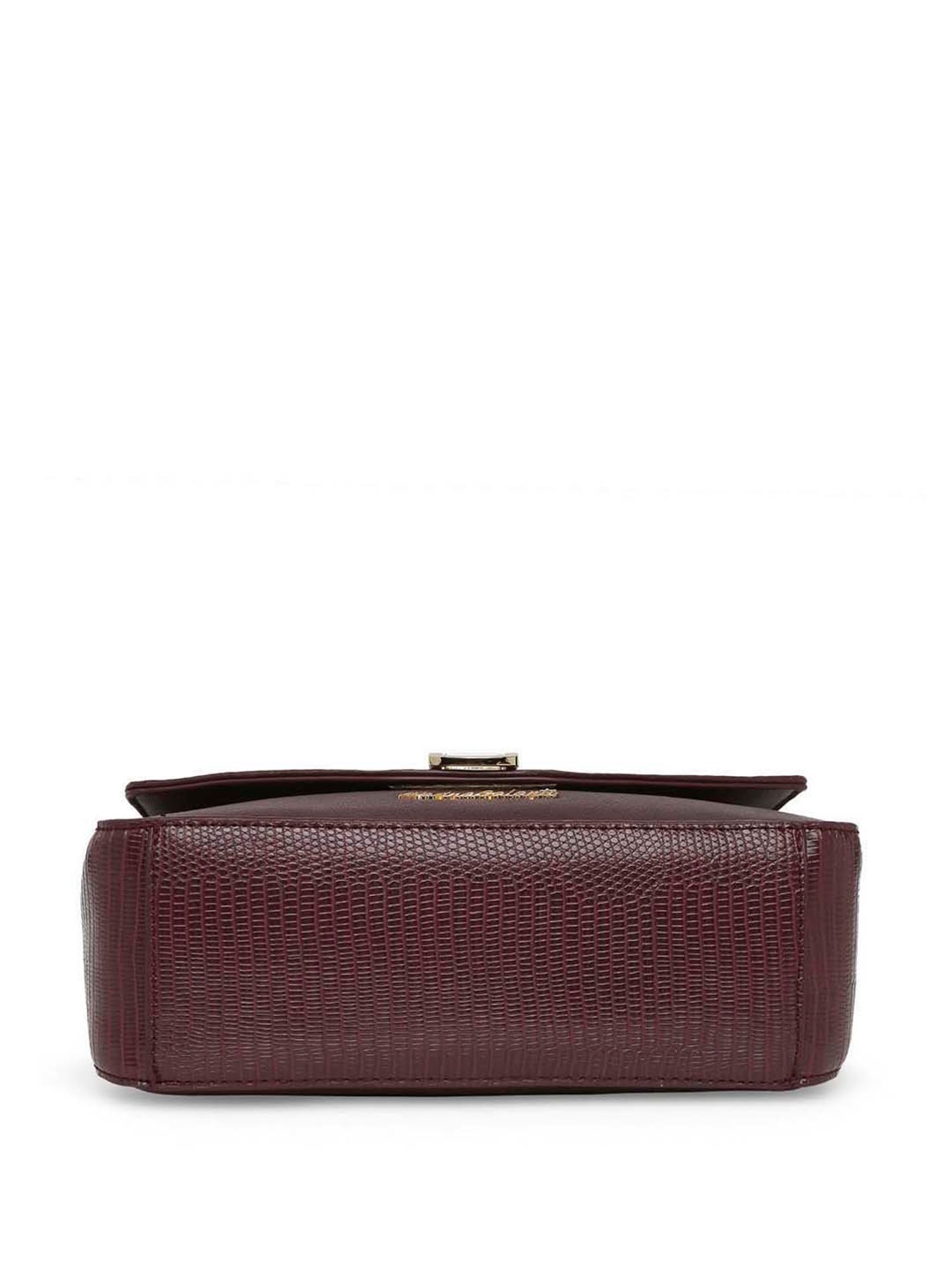 Marina Galanti Maroon Solid Medium Satchel Handbag