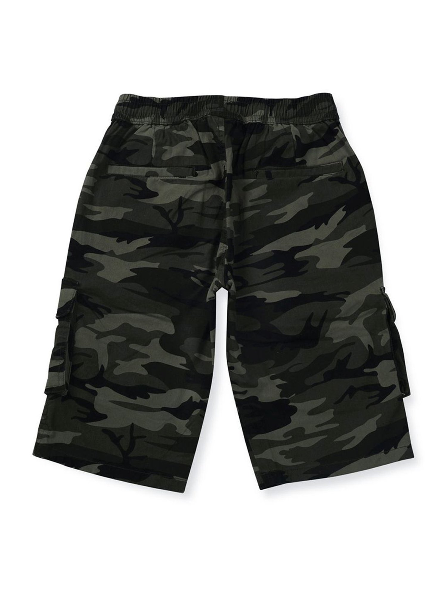 Gini & Jony Kids Navy & Green Cotton Camouflage Bermuda