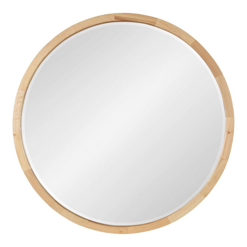 24" McLean Round Wall Mirror Natural - Kate & Laurel All Things Decor