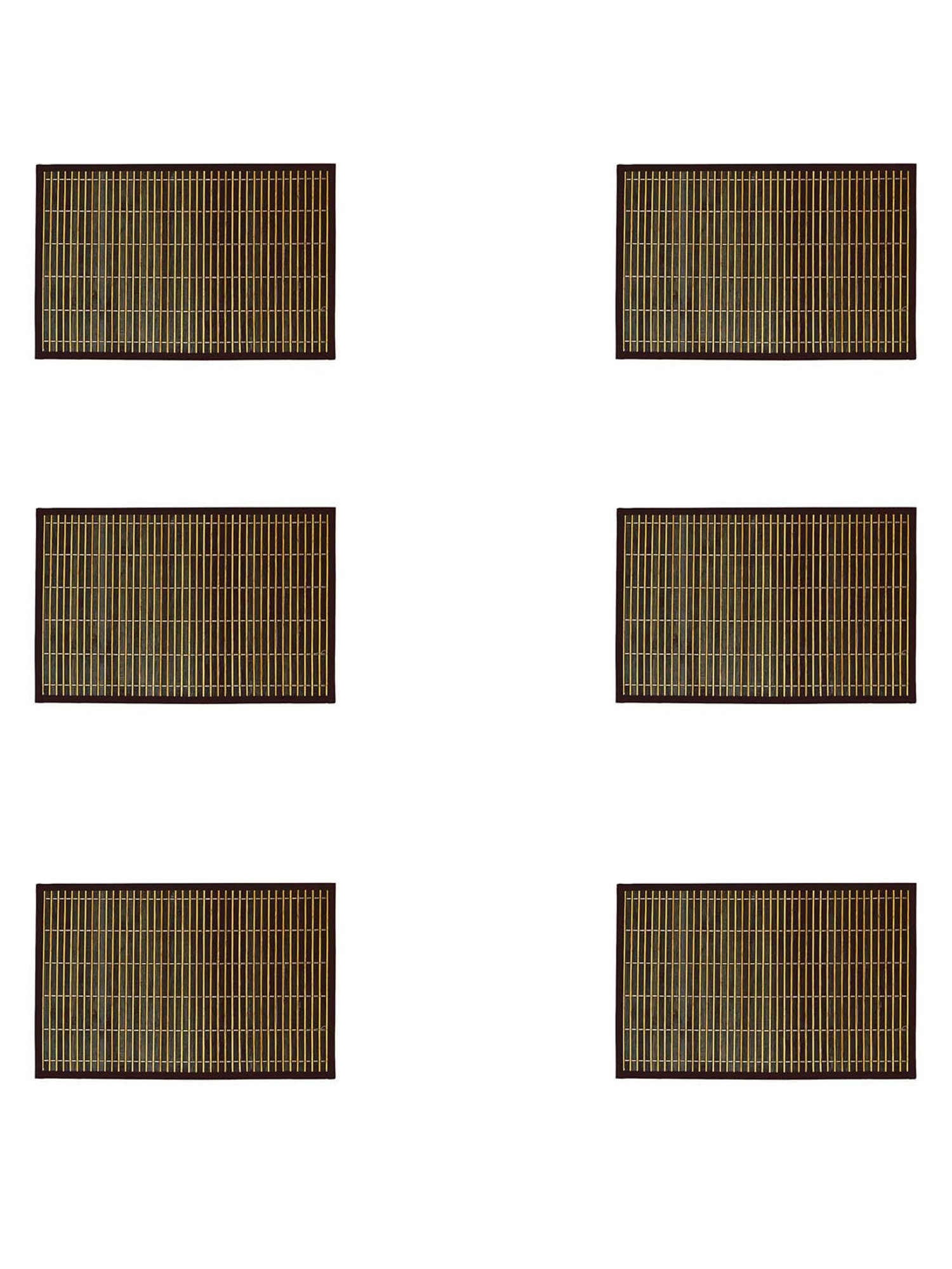 Freelance Brown Bamboo Set of 6 Placemats