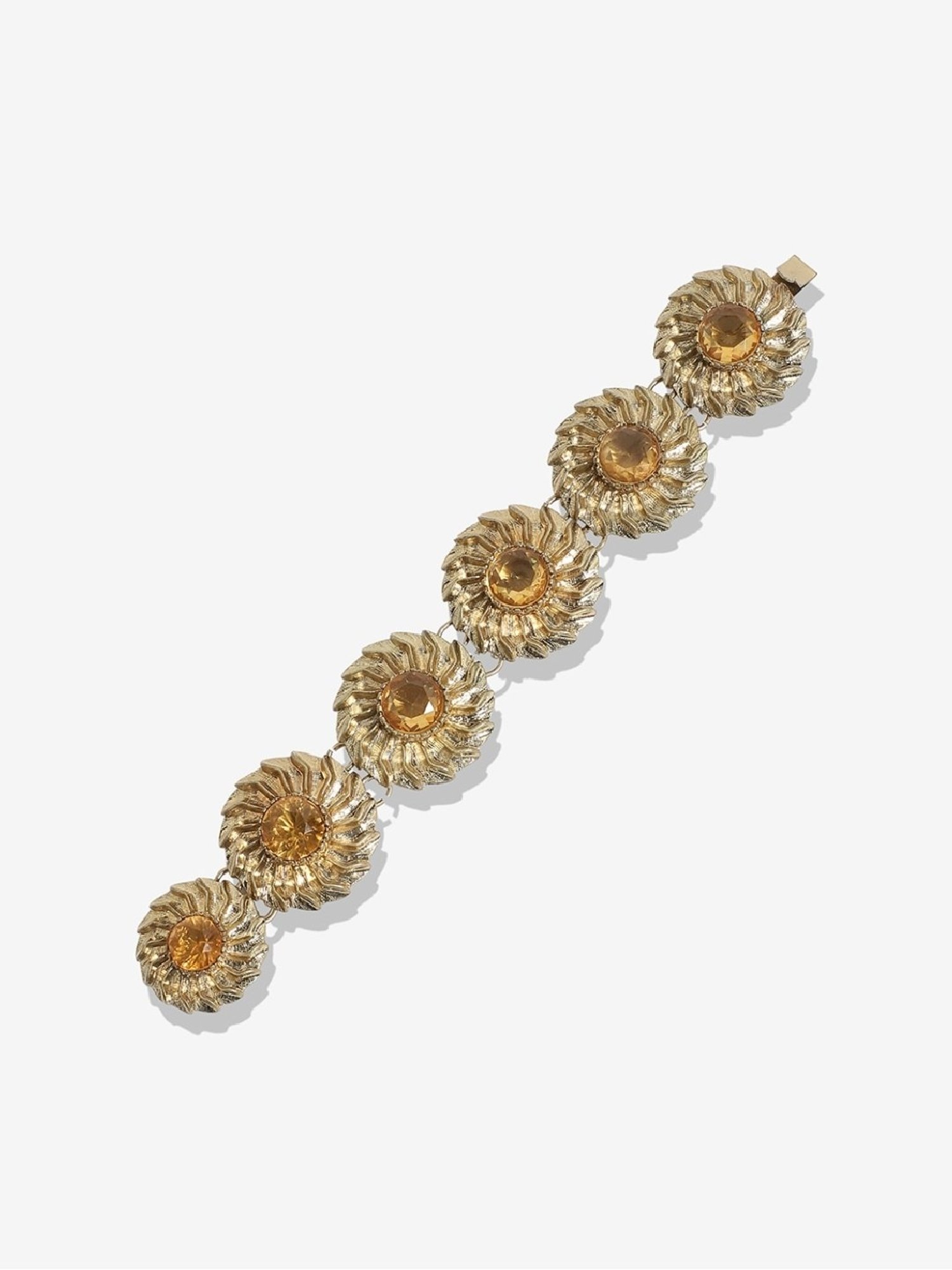 Sohi Gold plated statement cuff bracelet