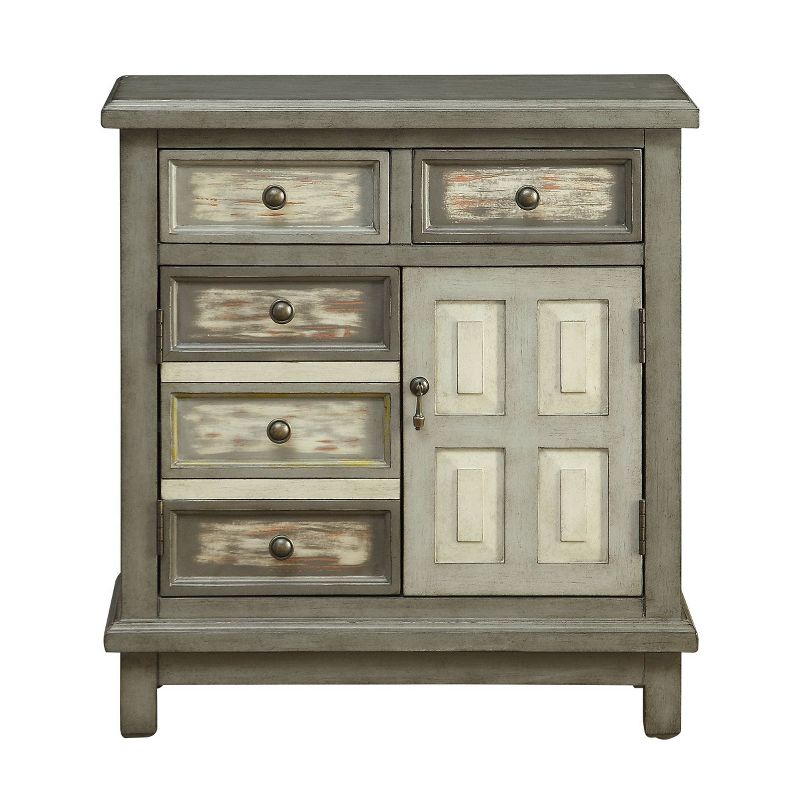 Homestead 2 Drawer 2 Door Cabinet Gray - Treasure Trove Accents