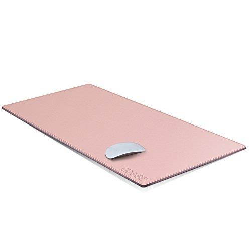 CENNBIE Extended PU Leather Mouse Pad/Mat Large Size 35.5" L x 15.7" W Artificial Leather Desk Pad Reversible Design Stylish for Office & Home (Pink)